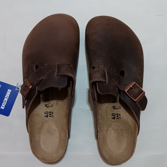 BIREKNSTOCK Boston Habana Oiled Leather Size 40 (US L9, M7) 0860131 Regular Fit - Picture 8 of 12